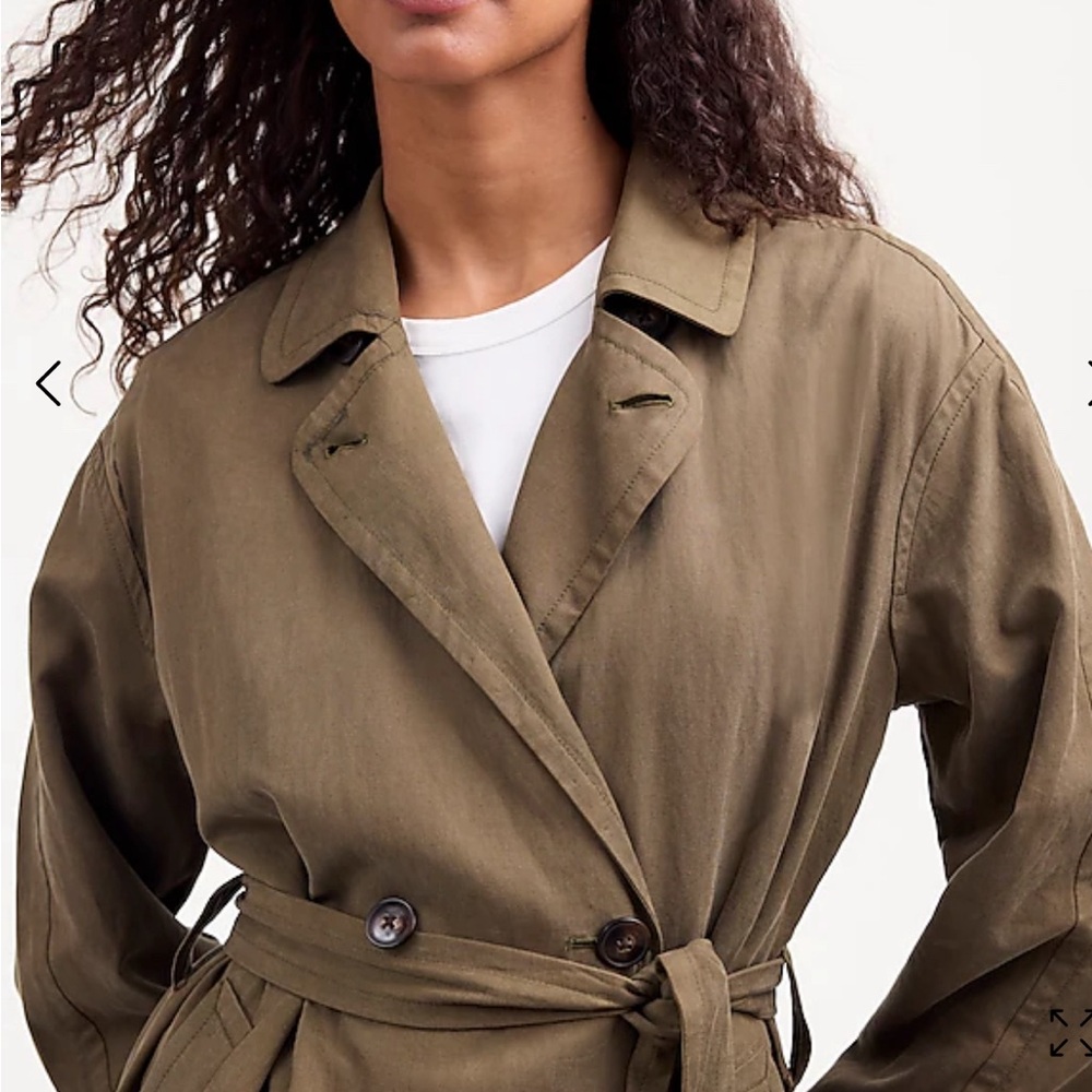 Madewell Belted Trench Coat in Drapey Twill